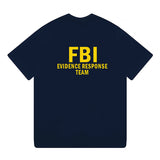 US Team FBI Identification Suit Skateboard Short Sleeve T-shirt Cotton Loose Large Size Crewneck T-shirt Young Half Sleeve Male Tide - Badgecollection