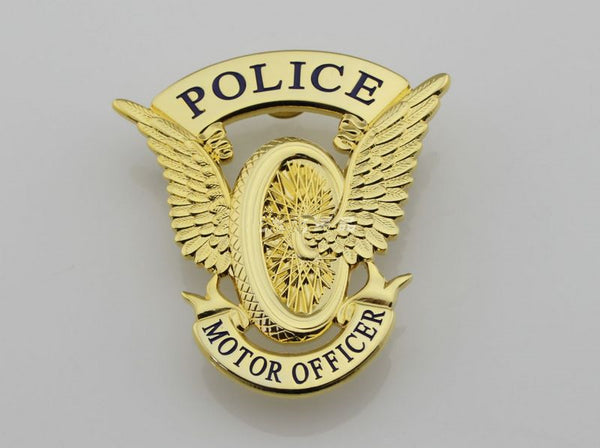 CHP MOTOR OFFICER cap badge, helmet badge - Badgecollection