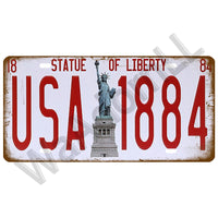 Route 66 Car Bus Number License Plate Wall Art FBI Plaque Metal Vintage Warning Car Number Metal Sign Bar Decor Metalen Borden - Badgecollection