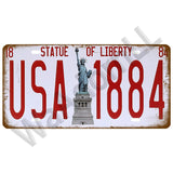 Route 66 Car Bus Number License Plate Wall Art FBI Plaque Metal Vintage Warning Car Number Metal Sign Bar Decor Metalen Borden - Badgecollection