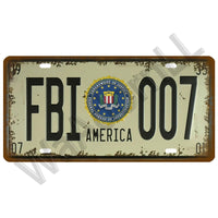 Route 66 Car Bus Number License Plate Wall Art FBI Plaque Metal Vintage Warning Car Number Metal Sign Bar Decor Metalen Borden - Badgecollection