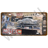 Route 66 Car Bus Number License Plate Wall Art FBI Plaque Metal Vintage Warning Car Number Metal Sign Bar Decor Metalen Borden - Badgecollection