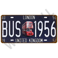 Route 66 Car Bus Number License Plate Wall Art FBI Plaque Metal Vintage Warning Car Number Metal Sign Bar Decor Metalen Borden - Badgecollection