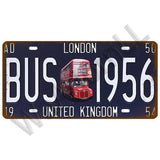 Route 66 Car Bus Number License Plate Wall Art FBI Plaque Metal Vintage Warning Car Number Metal Sign Bar Decor Metalen Borden - Badgecollection