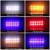 2pcs Led Strobe Warning Light Cheap Strobe Grille Flashing Lightbar Truck Car Beacon Lamp Amber Traffic Light 12V 24V Car Light - Badgecollection