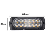 2pcs Led Strobe Warning Light Cheap Strobe Grille Flashing Lightbar Truck Car Beacon Lamp Amber Traffic Light 12V 24V Car Light - Badgecollection