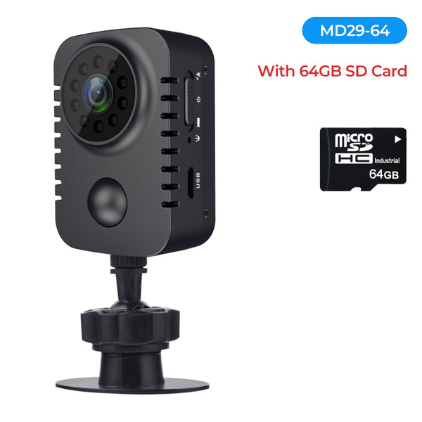 Mini Camera HD 1080P Babysitter Camera Sports Mini Camera Sports Camera  Small Camera w. 32Gb memory card, Suitable for Home Office Driving Record