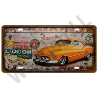 Route 66 Car Bus Number License Plate Wall Art FBI Plaque Metal Vintage Warning Car Number Metal Sign Bar Decor Metalen Borden - Badgecollection