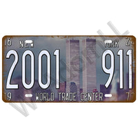 Route 66 Car Bus Number License Plate Wall Art FBI Plaque Metal Vintage Warning Car Number Metal Sign Bar Decor Metalen Borden - Badgecollection