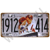 Route 66 Car Bus Number License Plate Wall Art FBI Plaque Metal Vintage Warning Car Number Metal Sign Bar Decor Metalen Borden - Badgecollection