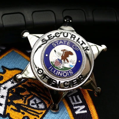 Illinois security officer metal badge cosplay badge - Badgecollection