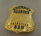 Boston Police Department metal Badge detective\police officer free shipping gold - Badgecollection