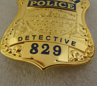 Boston Police Department metal Badge detective\police officer free shipping gold - Badgecollection