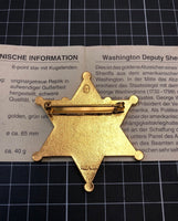 DEPUTY SHERIFF B.BEAN BYRD STATE OF WASHINGTON from Gode with certificate - Badgecollection