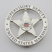 Replica police metal united States marshal  sliver/gold insignia - Badgecollection