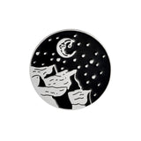Outdoors Mountain Starry Night Enamel Pin Custom Wild Camping Hiking Brooches Bag Clothes Lapel Pin Adventure Badge Jewelry Gift - Badgecollection