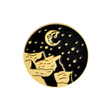 Outdoors Mountain Starry Night Enamel Pin Custom Wild Camping Hiking Brooches Bag Clothes Lapel Pin Adventure Badge Jewelry Gift - Badgecollection