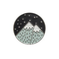 Outdoors Mountain Starry Night Enamel Pin Custom Wild Camping Hiking Brooches Bag Clothes Lapel Pin Adventure Badge Jewelry Gift - Badgecollection