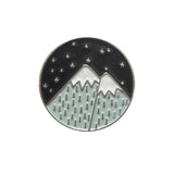 Outdoors Mountain Starry Night Enamel Pin Custom Wild Camping Hiking Brooches Bag Clothes Lapel Pin Adventure Badge Jewelry Gift - Badgecollection