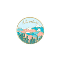 Outdoors Mountain Starry Night Enamel Pin Custom Wild Camping Hiking Brooches Bag Clothes Lapel Pin Adventure Badge Jewelry Gift - Badgecollection